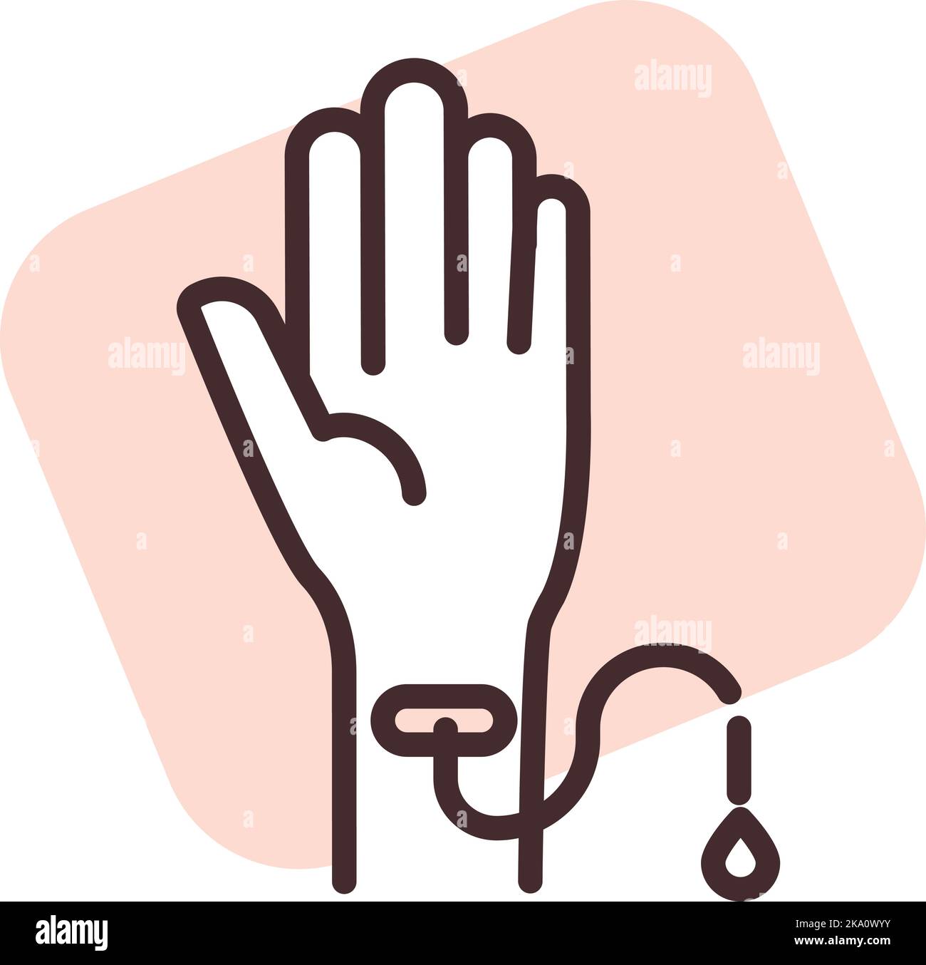 Donatore di sangue, illustrazione o icona, vettore su sfondo bianco. Illustrazione Vettoriale