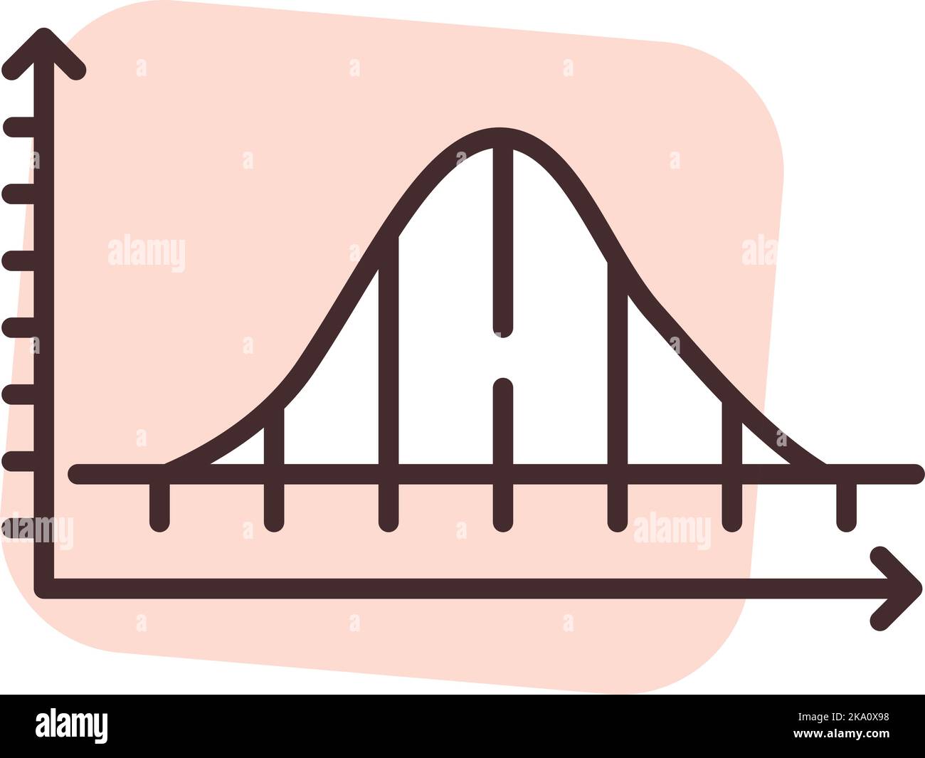 Linea del grafico, illustrazione o icona, vettore su sfondo bianco. Illustrazione Vettoriale