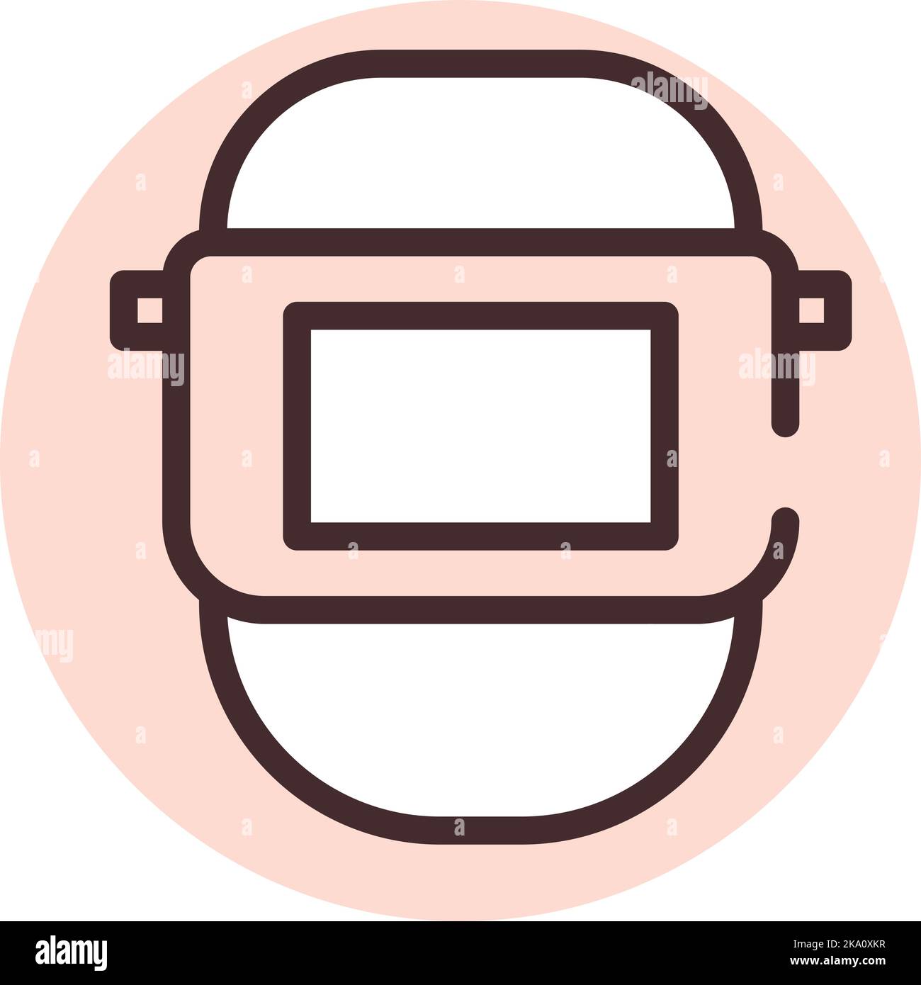 Casco da cantiere; illustrazione o icona; vettore su sfondo bianco. Illustrazione Vettoriale