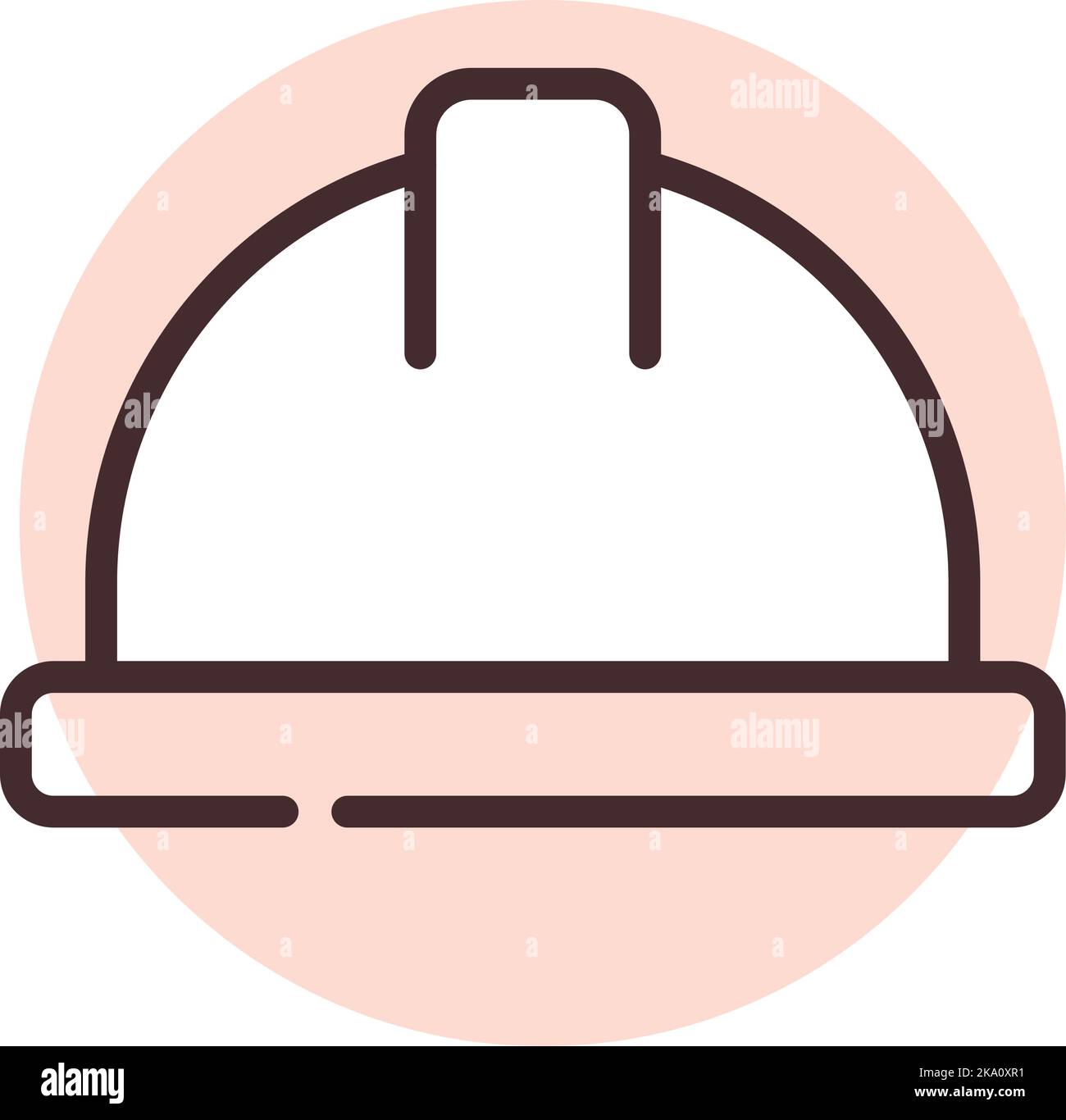 Casco da cantiere; illustrazione o icona; vettore su sfondo bianco. Illustrazione Vettoriale