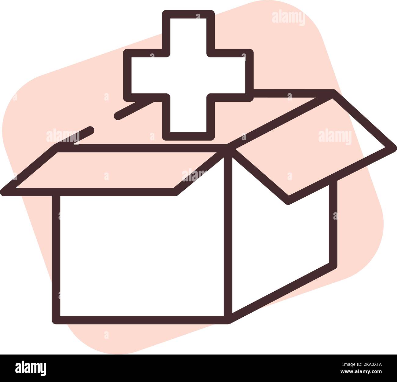 Aggiunta consegna, illustrazione o icona, vettore su sfondo bianco. Illustrazione Vettoriale