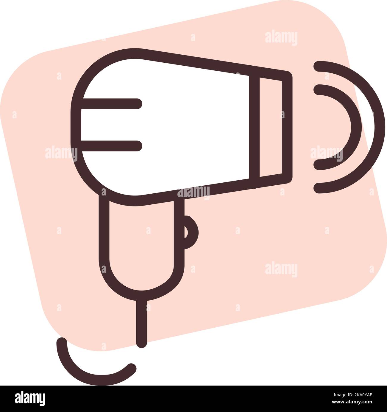 Soffiatore elettronico, illustrazione o icona, vettore su sfondo bianco. Illustrazione Vettoriale