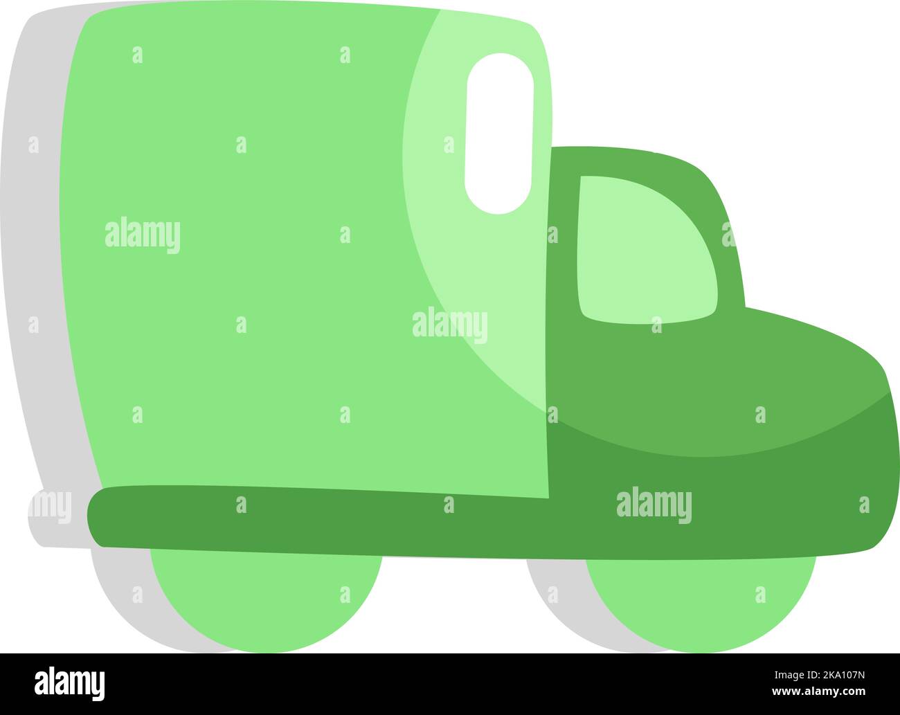 Carrello ecologico, illustrazione o icona, vettore su sfondo bianco. Illustrazione Vettoriale