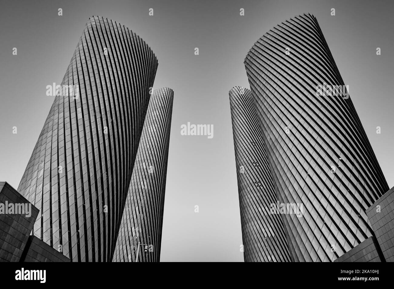 Lusail Plaza 4 torre. Lusail boulevard nuova città di sviluppo del Qatar Foto Stock