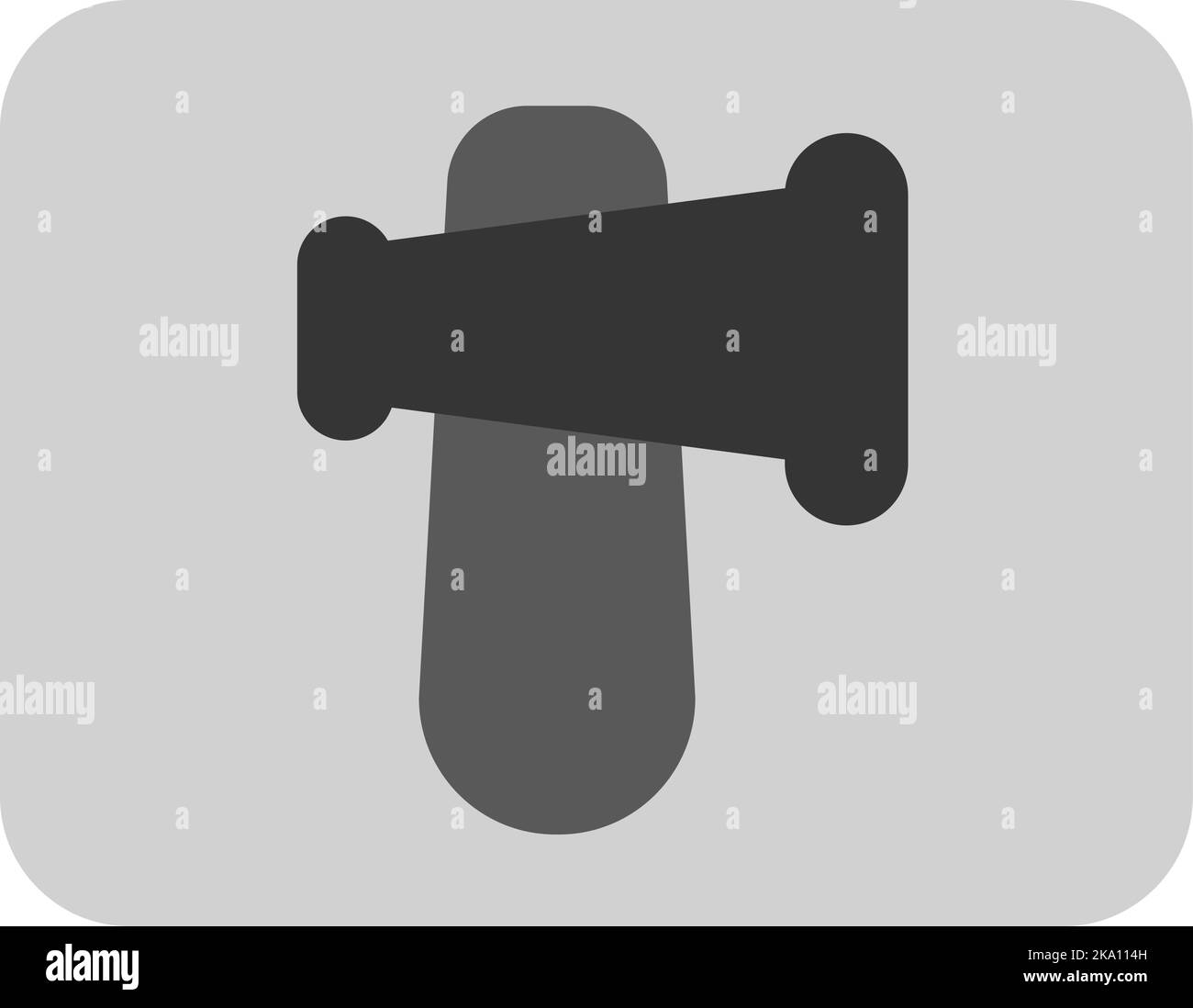 Martello industriale, illustrazione o icona, vettore su sfondo bianco. Illustrazione Vettoriale