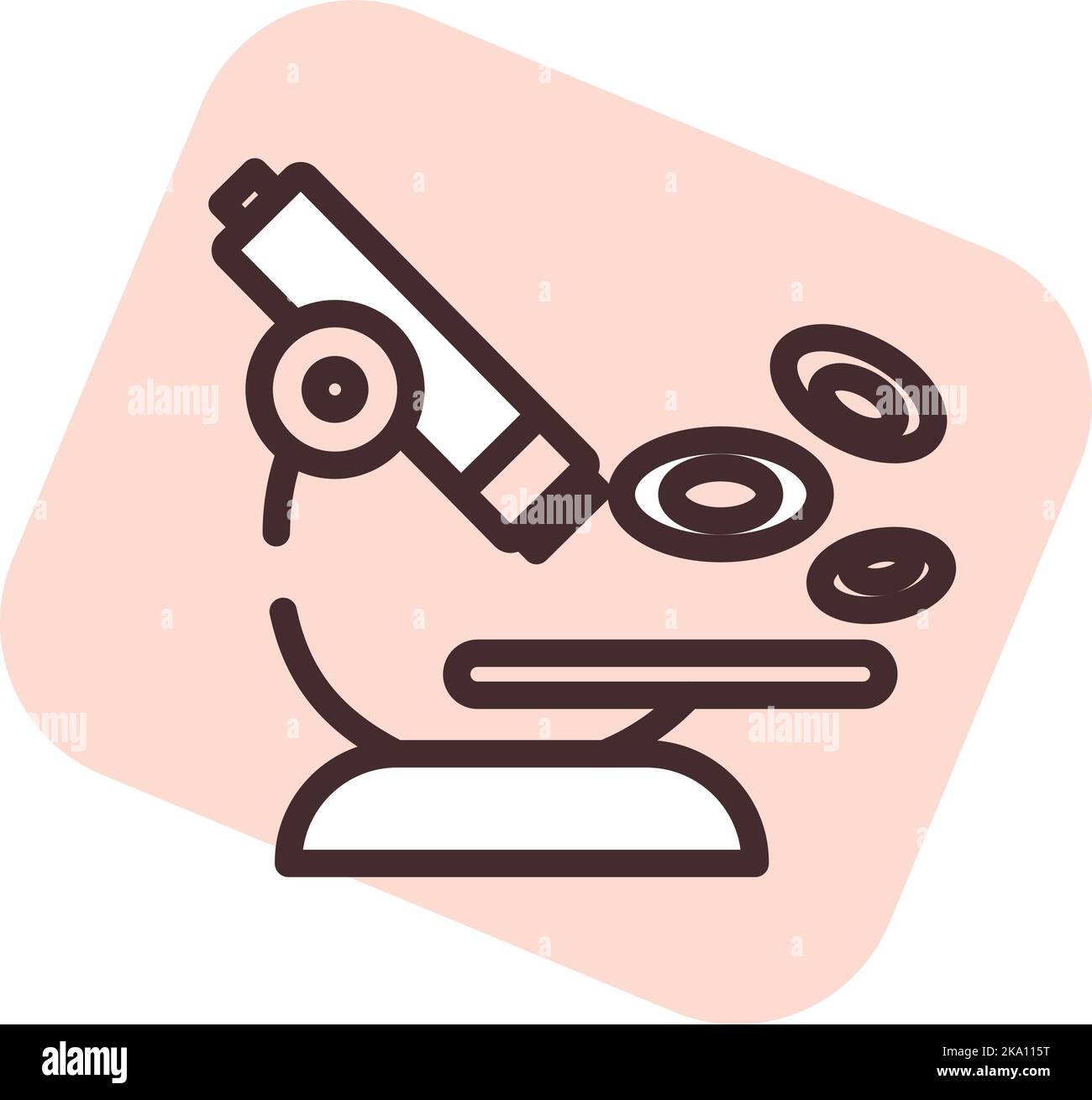 Laboratorio sanitario, illustrazione o icona, vettore su sfondo bianco. Illustrazione Vettoriale