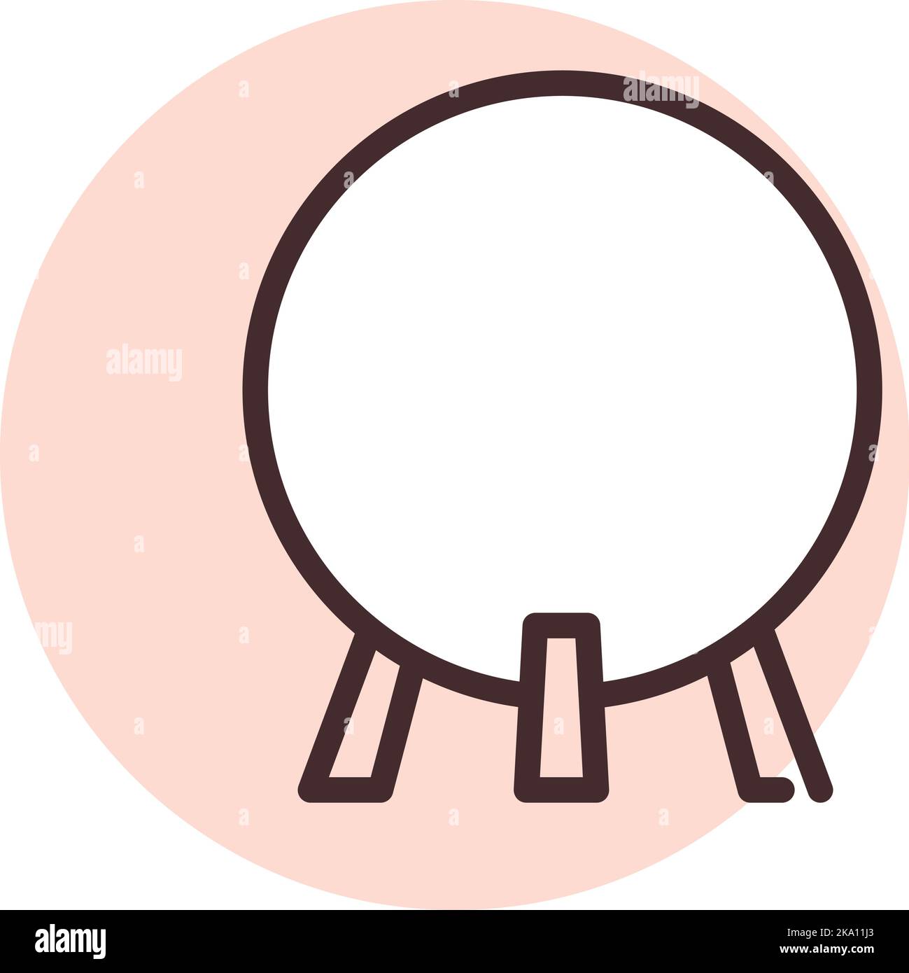 Luce notturna, illustrazione o icona, vettore su sfondo bianco. Illustrazione Vettoriale