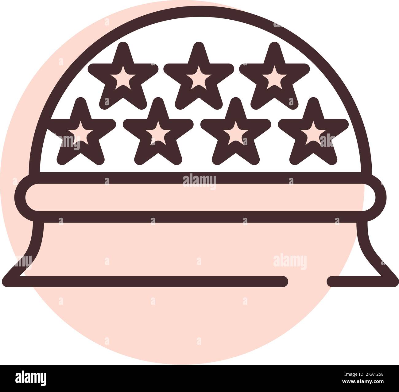 Luce notturna, illustrazione o icona, vettore su sfondo bianco. Illustrazione Vettoriale