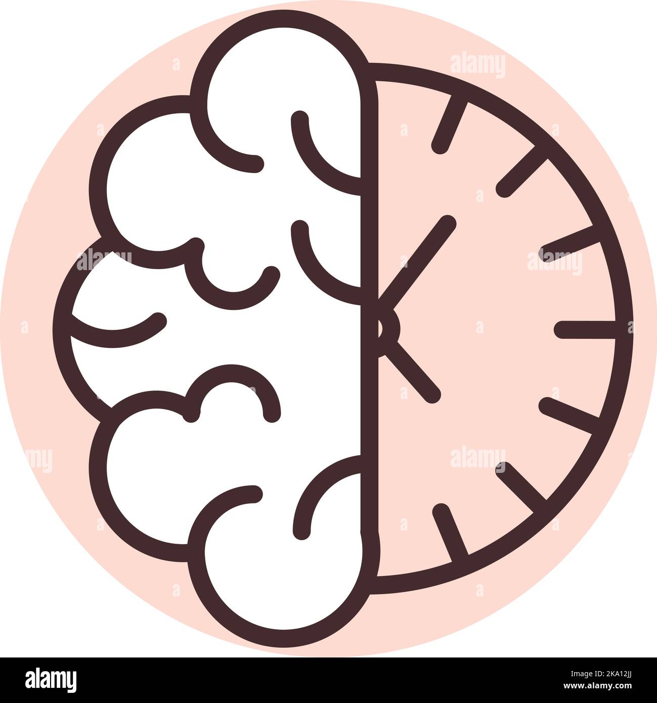 Persone tempo di lavoro, illustrazione o icona, vettore su sfondo bianco. Illustrazione Vettoriale