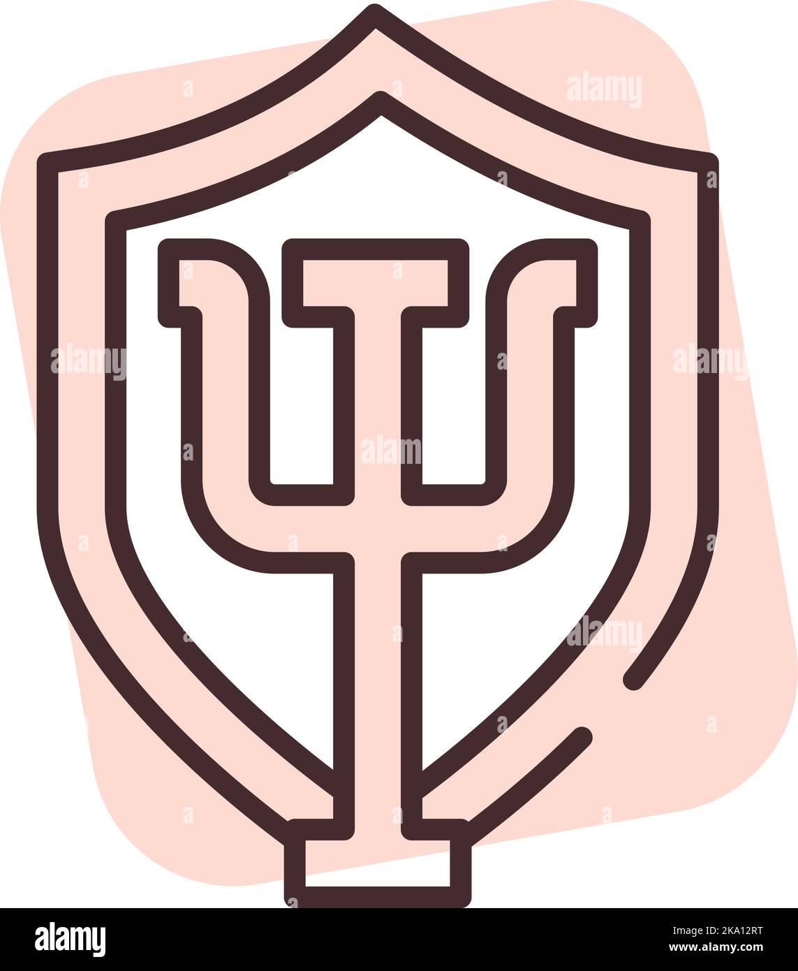 Fisiologia mentale, illustrazione o icona, vettore su sfondo bianco. Illustrazione Vettoriale