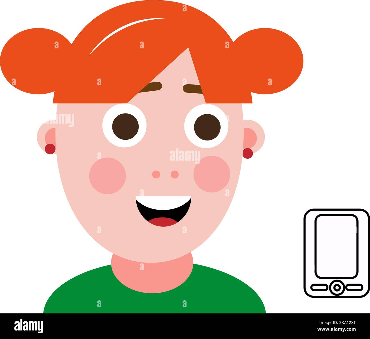 La gente mi chiama, illustrazione o icona, vettore su sfondo bianco. Illustrazione Vettoriale