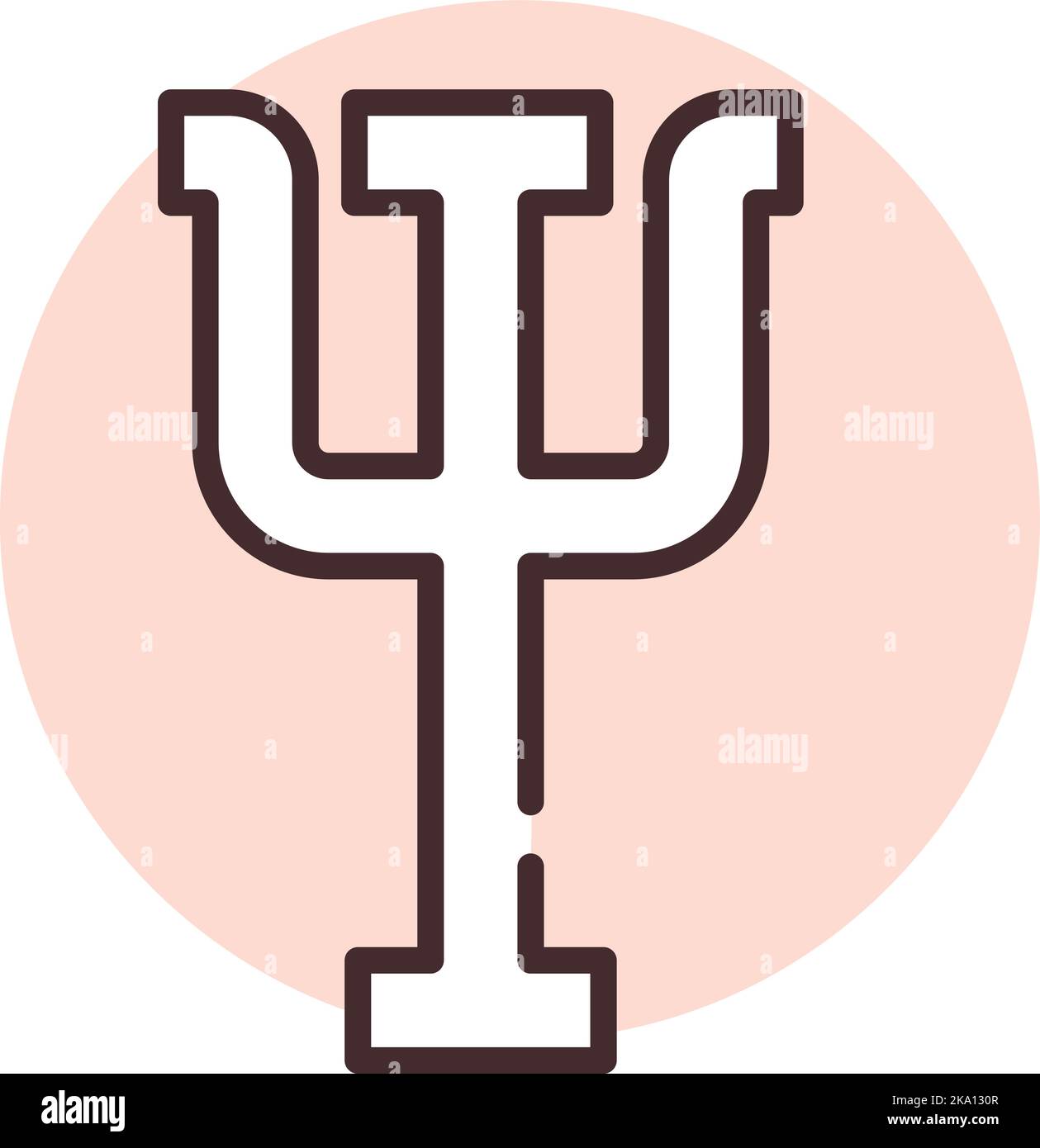 Fisiologia mentale, illustrazione o icona, vettore su sfondo bianco. Illustrazione Vettoriale