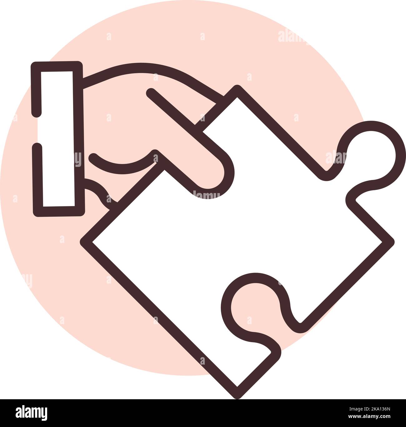 Persone business puzzle, illustrazione o icona, vettore su sfondo bianco. Illustrazione Vettoriale