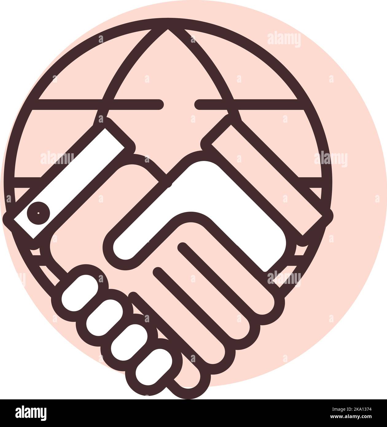 Società di persone, illustrazione o icona, vettore su sfondo bianco. Illustrazione Vettoriale