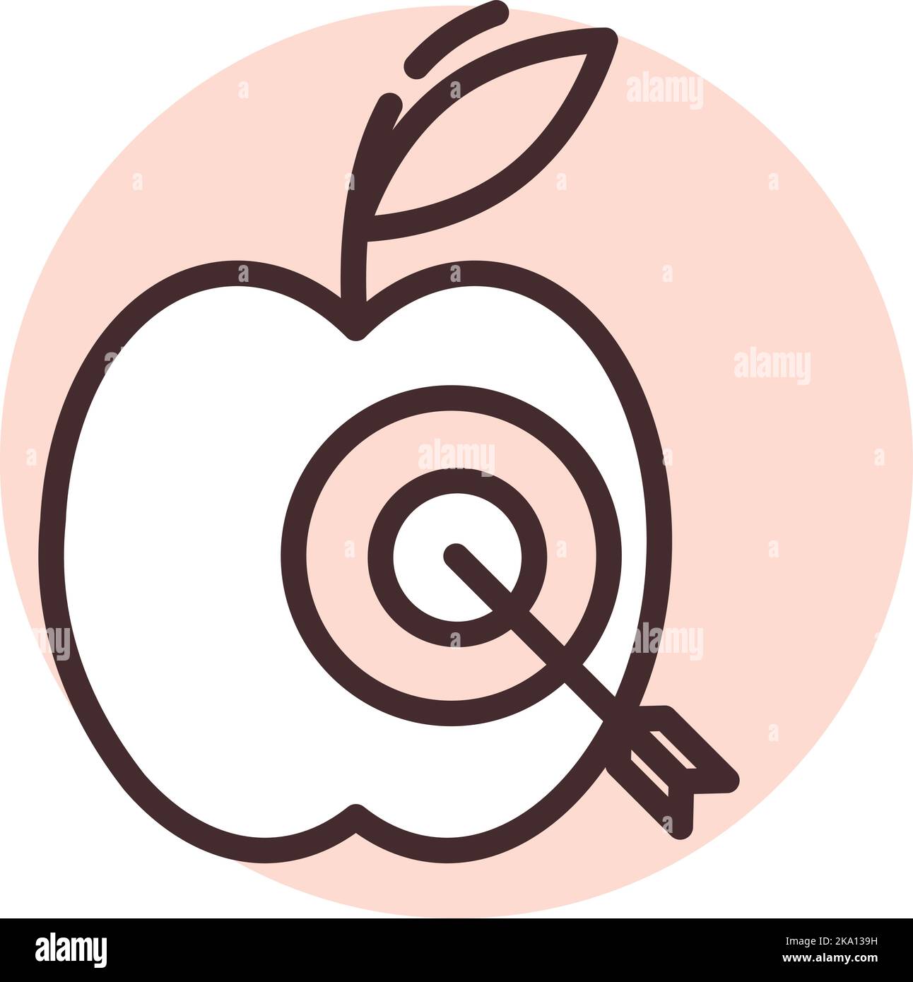 Obiettivo aziendale della gente, illustrazione o icona, vettore su sfondo bianco. Illustrazione Vettoriale