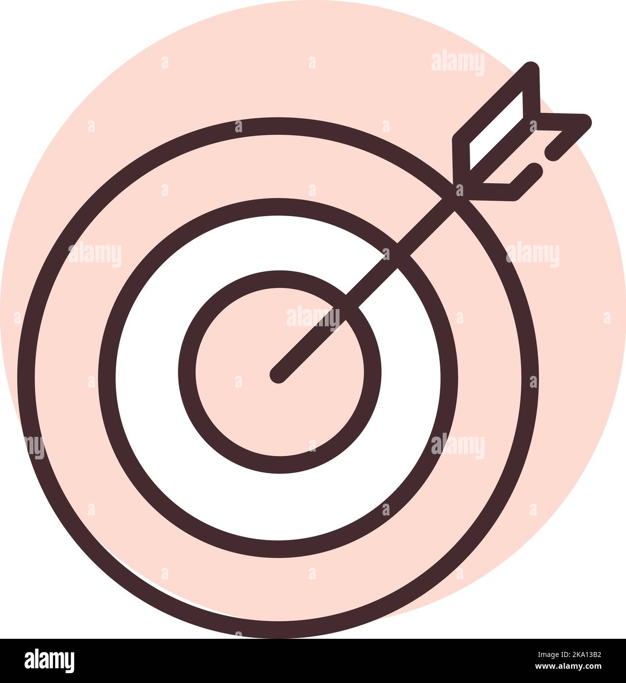 Obiettivo aziendale, illustrazione o icona, vettore su sfondo bianco. Illustrazione Vettoriale