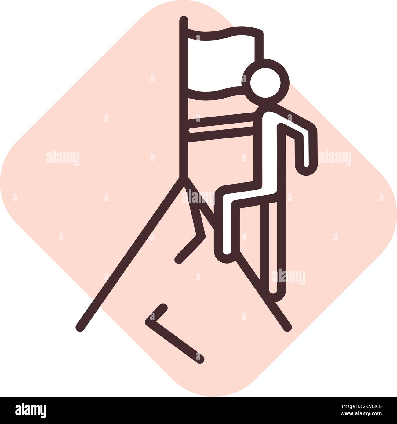 Persone obiettivi aziendali, illustrazione o icona, vettore su sfondo bianco. Illustrazione Vettoriale