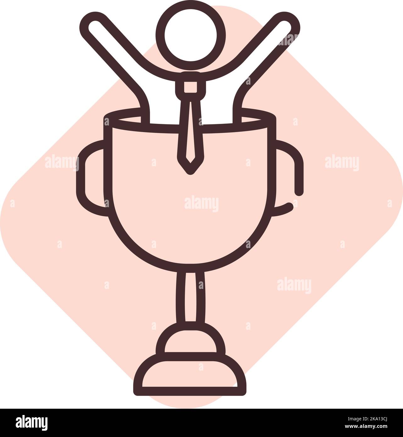 Dipendente aziendale del mese, illustrazione o icona, vettore su sfondo bianco. Illustrazione Vettoriale