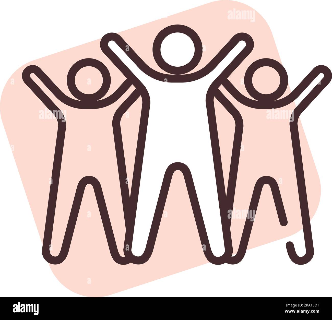 Team aziendale, illustrazione o icona, vettore su sfondo bianco. Illustrazione Vettoriale