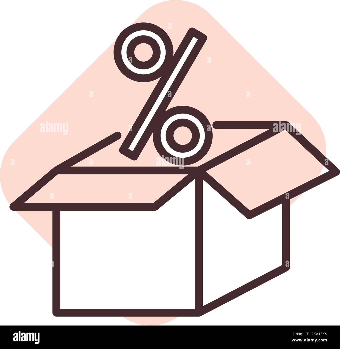 Percentuale speciale, illustrazione o icona, vettore su sfondo bianco. Illustrazione Vettoriale
