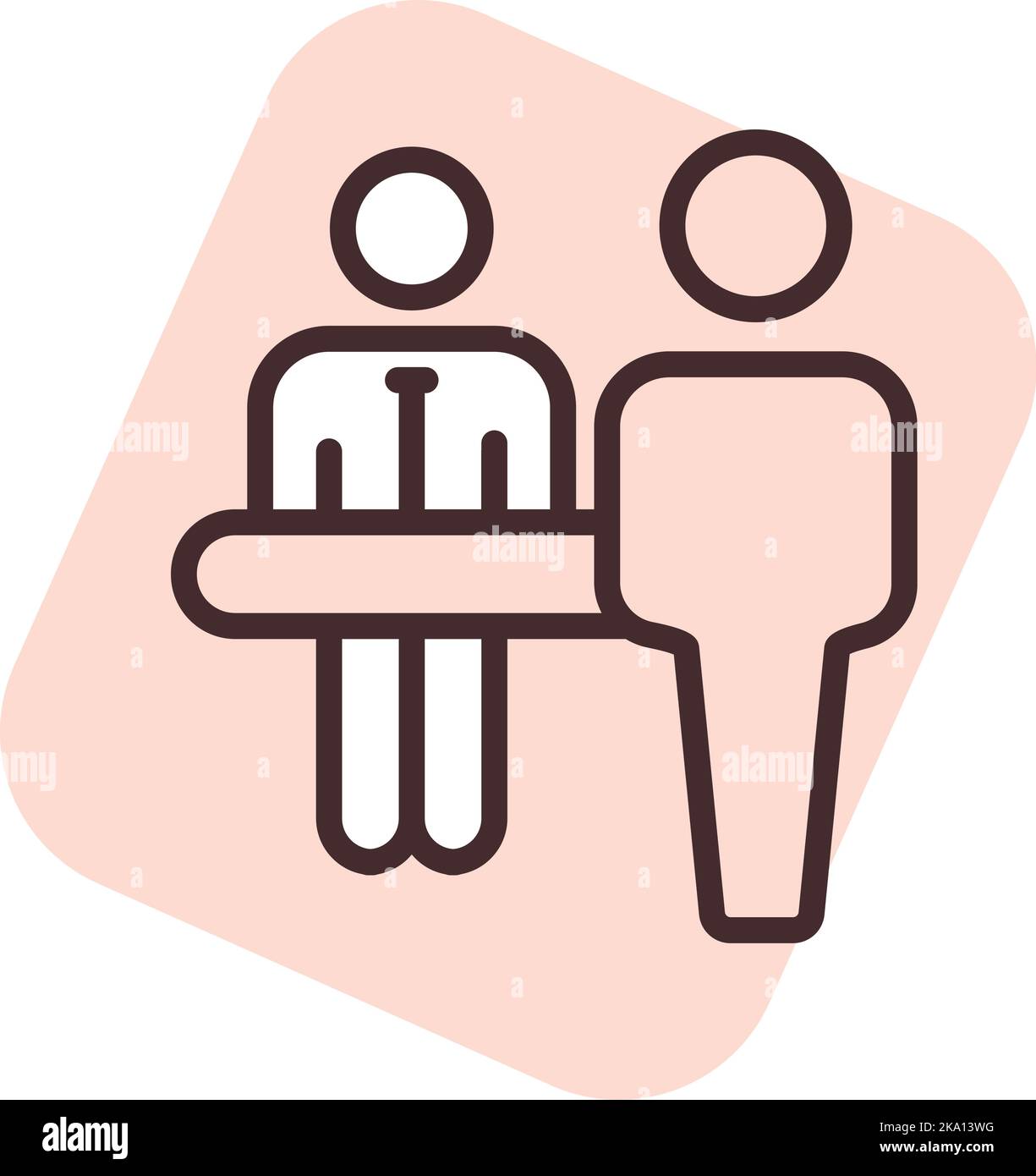 Intervista di affari della gente, illustrazione o icona, vettore su sfondo bianco. Illustrazione Vettoriale