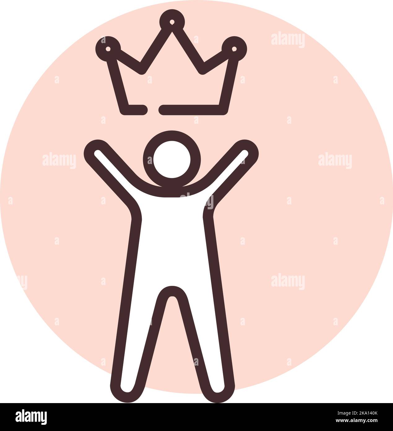 Successo di affari della gente, illustrazione o icona, vettore su sfondo bianco. Illustrazione Vettoriale