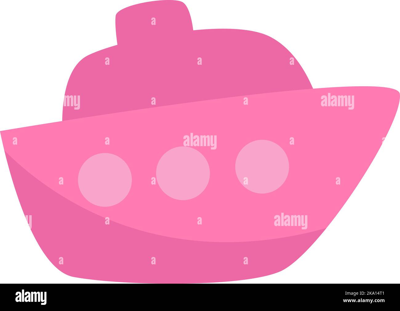 Nave vacanza, illustrazione o icona, vettore su sfondo bianco. Illustrazione Vettoriale