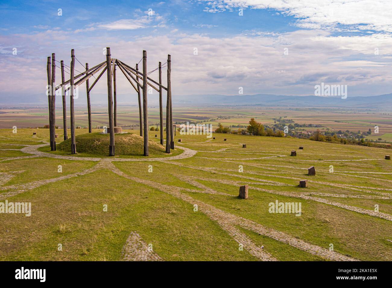 Grande cantina monumento, simbolo di Unione per gli ungheresi della Transilvania Foto Stock