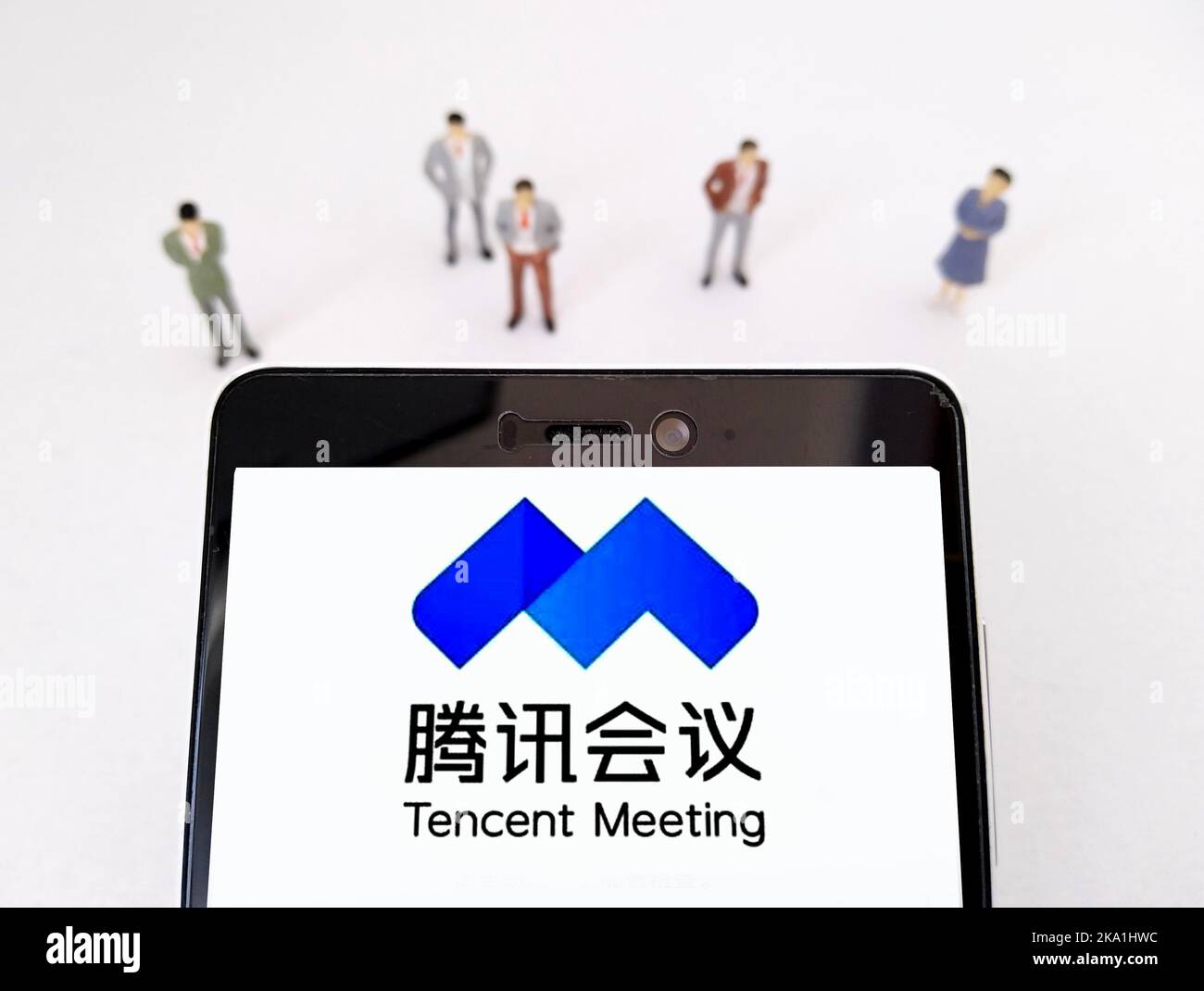 SUQIAN, CINA - 31 OTTOBRE 2022 - Finanza & Economia foto: Tencent meeting, Suqian City, Provincia di Jiangsu, Cina, 31 ottobre 2022. Foto Stock