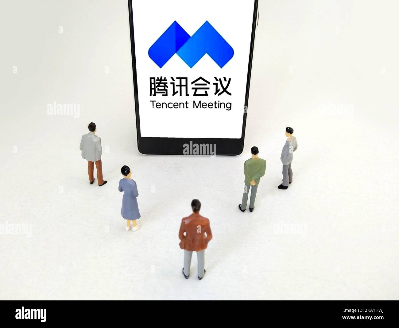 SUQIAN, CINA - 31 OTTOBRE 2022 - Finanza & Economia foto: Tencent meeting, Suqian City, Provincia di Jiangsu, Cina, 31 ottobre 2022. Foto Stock