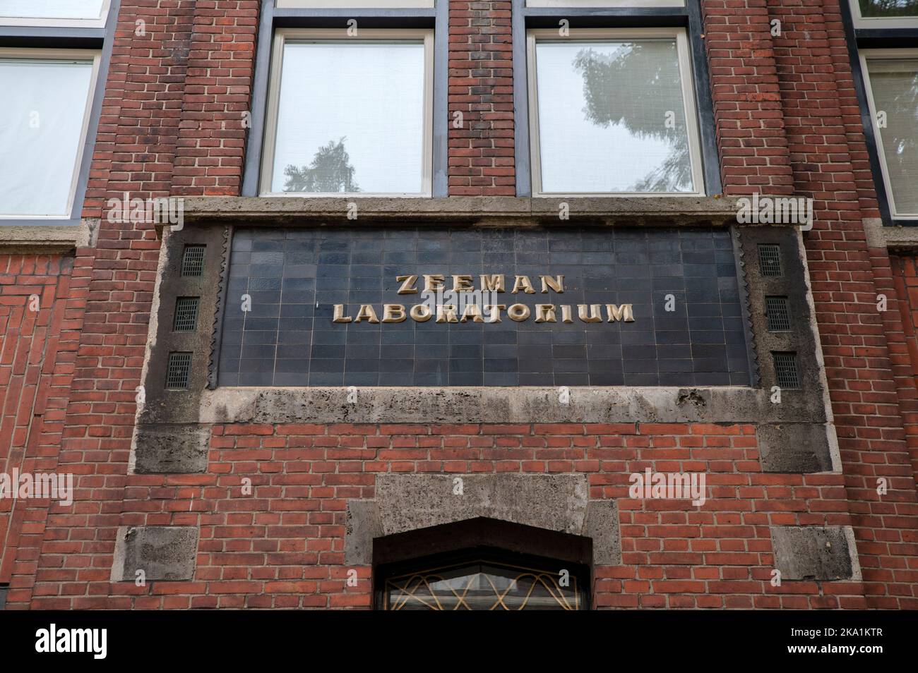 Storico segno Zeeman Laboratorium ad Amsterdam Paesi Bassi 28-10-2022 Foto Stock