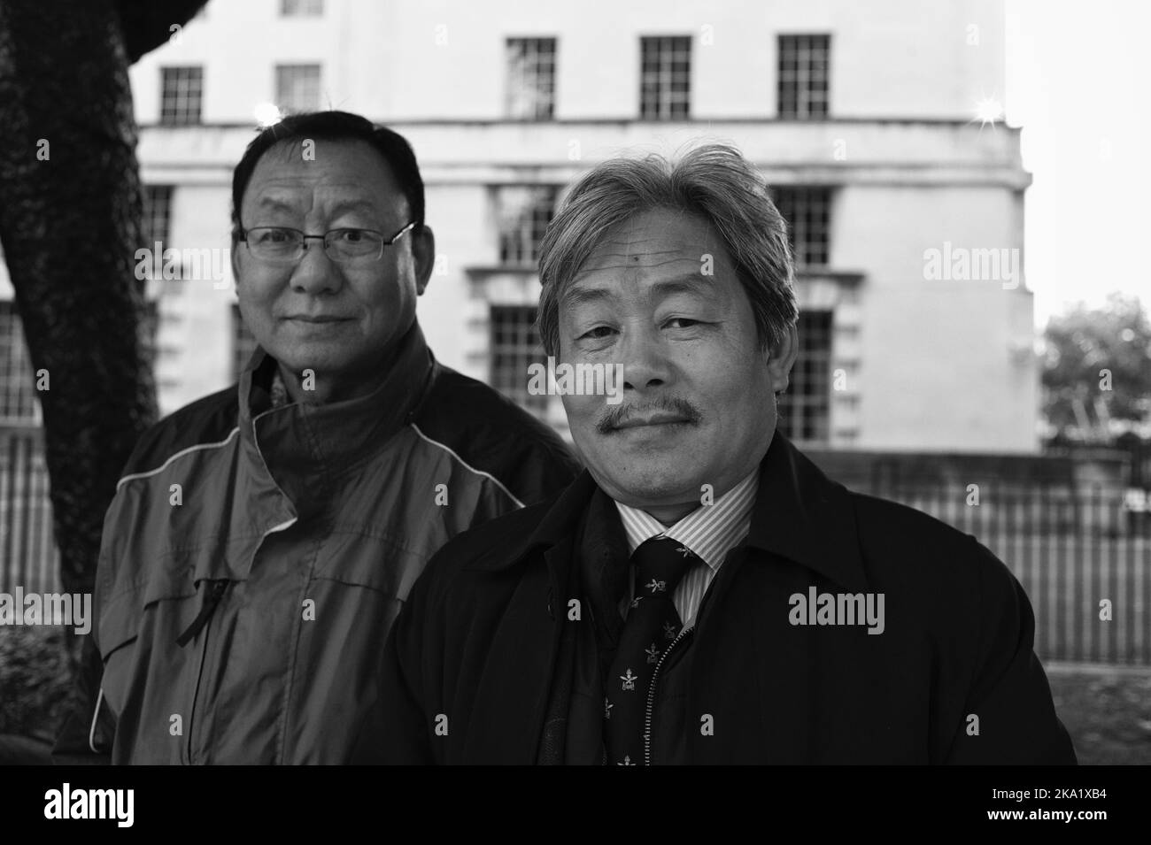 Gyanraj Rai ha proseguito lo sciopero della fame il 7th 2013 novembre per protestare contro il trattamento di Gurkhas da parte del governo britannico, Whitehall London. Foto Stock