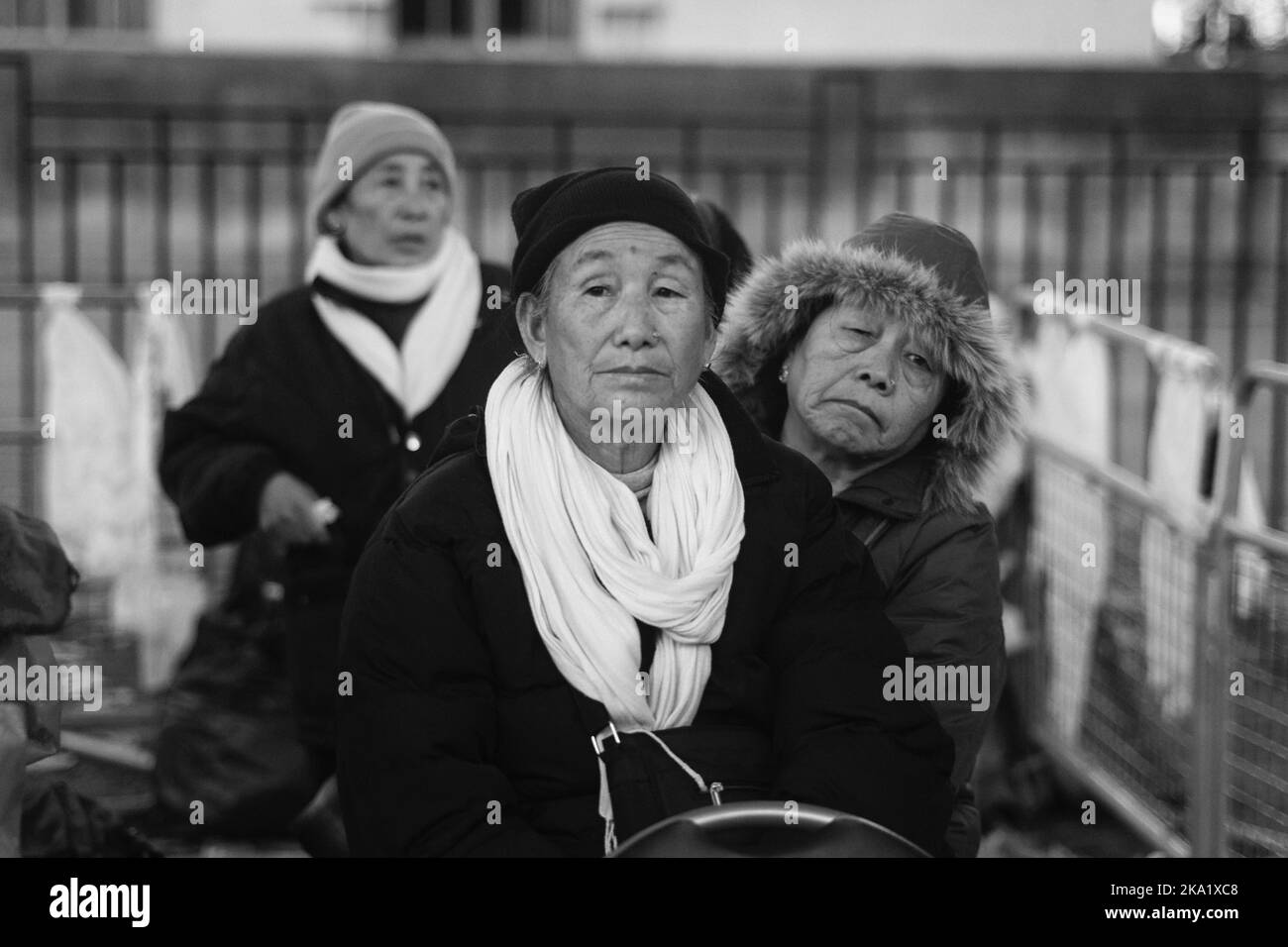 Gyanraj Rai ha proseguito lo sciopero della fame il 7th 2013 novembre per protestare contro il trattamento di Gurkhas da parte del governo britannico, Whitehall London. Foto Stock