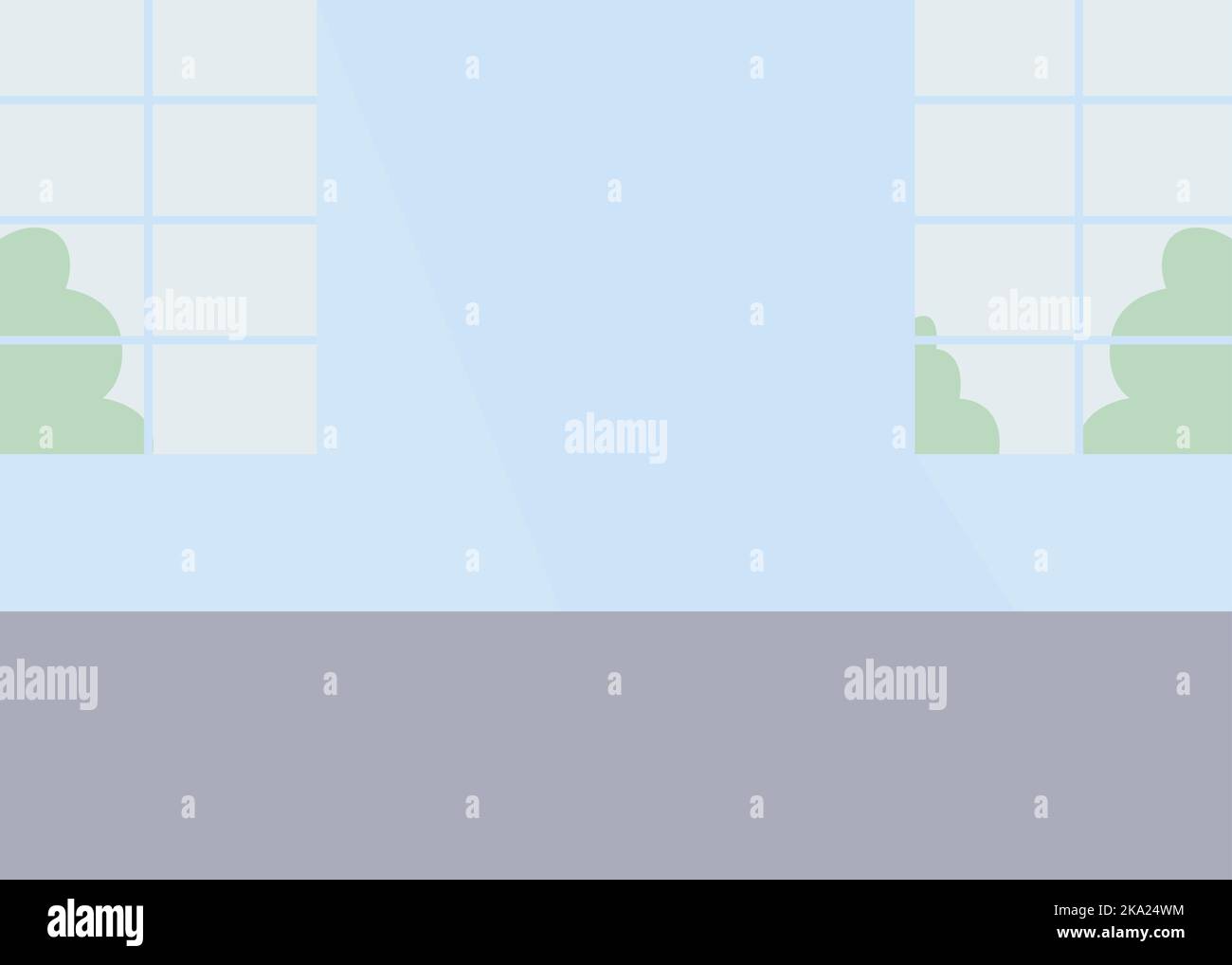 Illustrazione vettoriale a colori piatta del reparto medico non ammobiliato Illustrazione Vettoriale