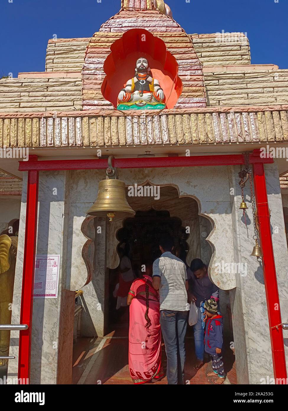 30 ottobre 2022, Pune, India, Tempio di Kanifnath vicino a Saswad, Shri Kanifnath Maharaj era uno dei nove insegnanti nella Sampradaya Navnath. Foto Stock