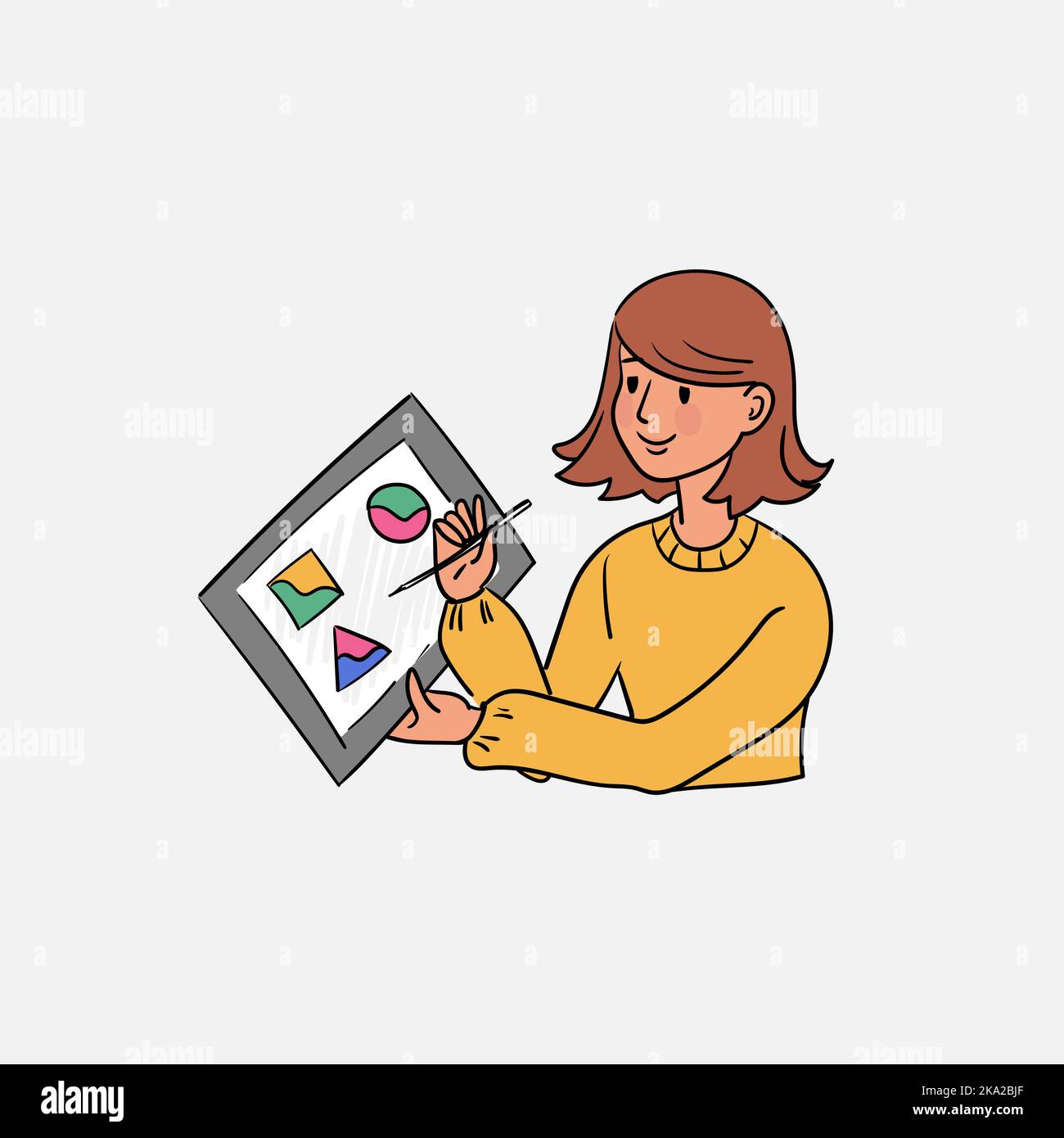 Visual Stories Illustration.Content Website.Social media marketing soluzioni, business concept Illustration.Content creazione. Social media.Cross Illustrazione Vettoriale