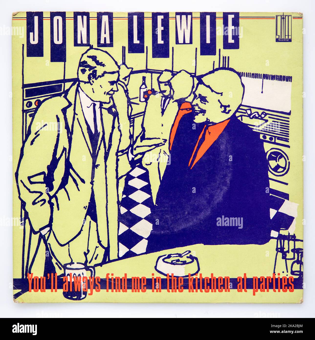 Copertina in vinile da sette pollici del singolo You'll Always Find Me in the Kitchen at Parties di Jona Lewie, uscito nel 1980 Foto Stock