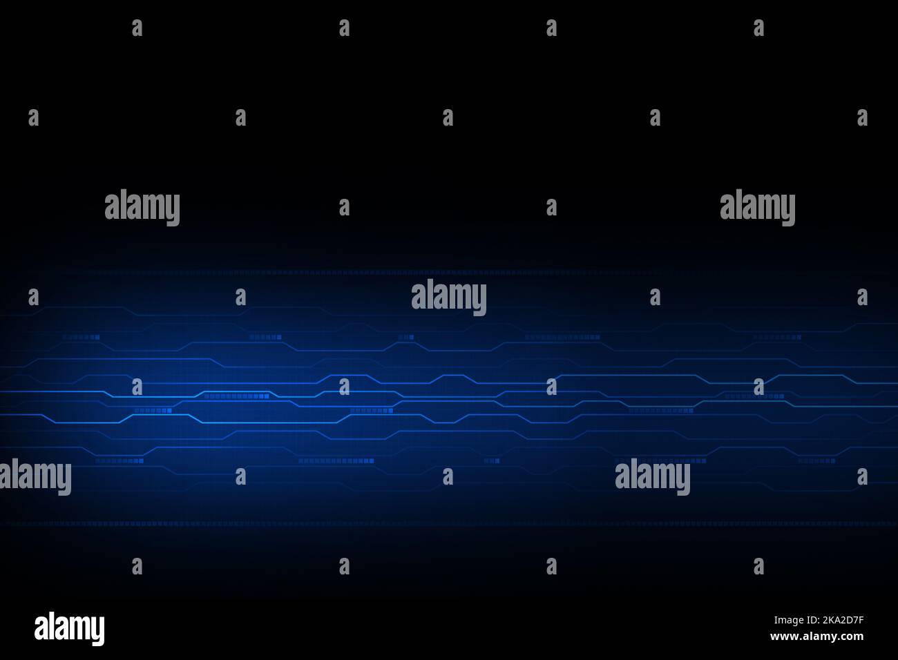 Astratto tecnologia hud sfondo blu e bianco Foto Stock