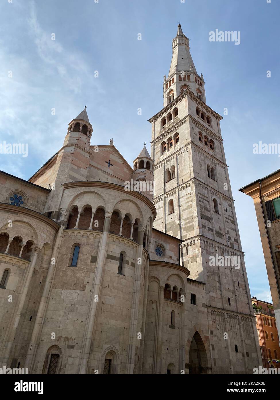 Vista esterna sul Duomo di Modena in Emilia-Romagna. Foto Stock