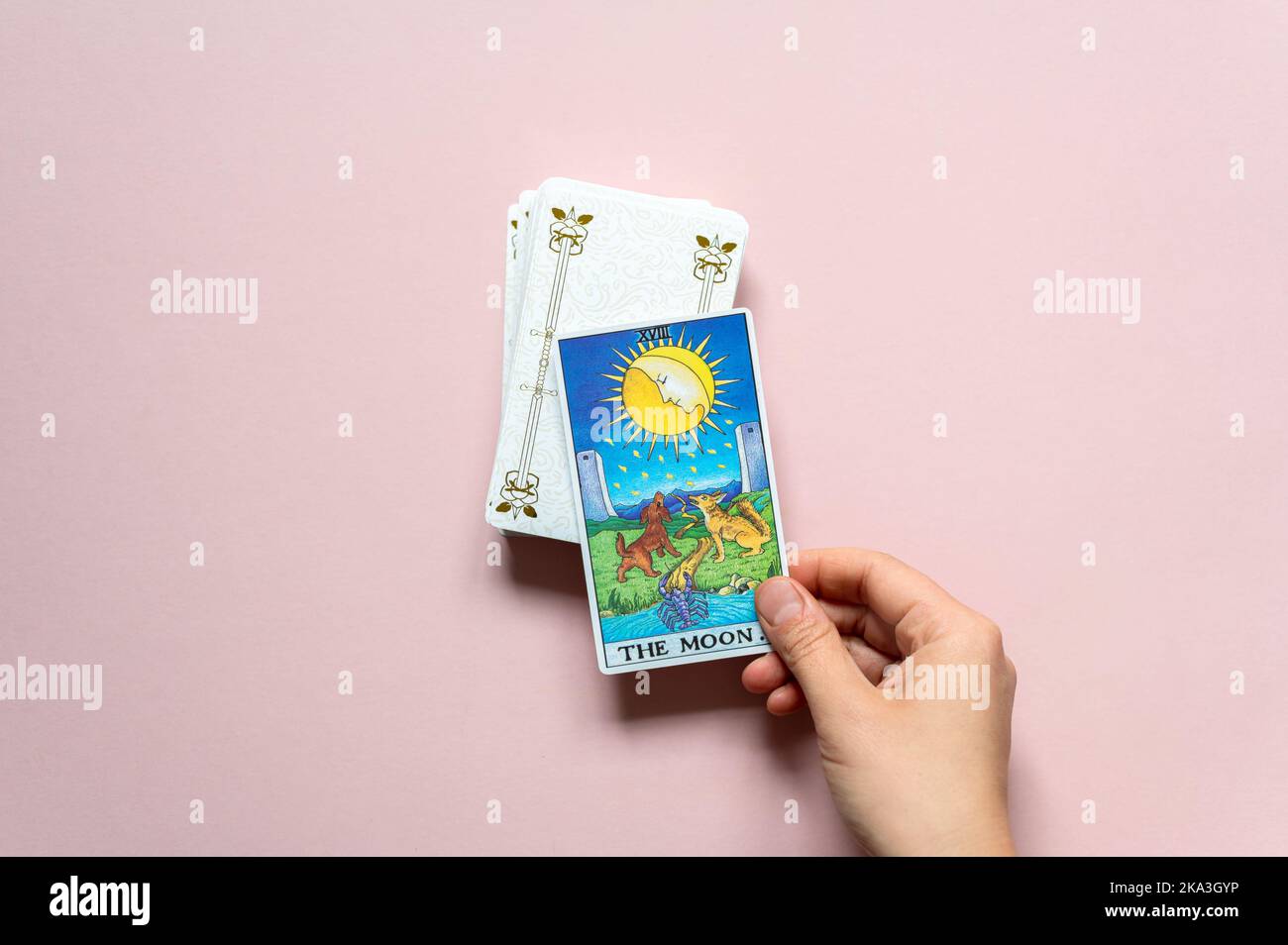 La carta classica del ponte Rider Waite Foto Stock