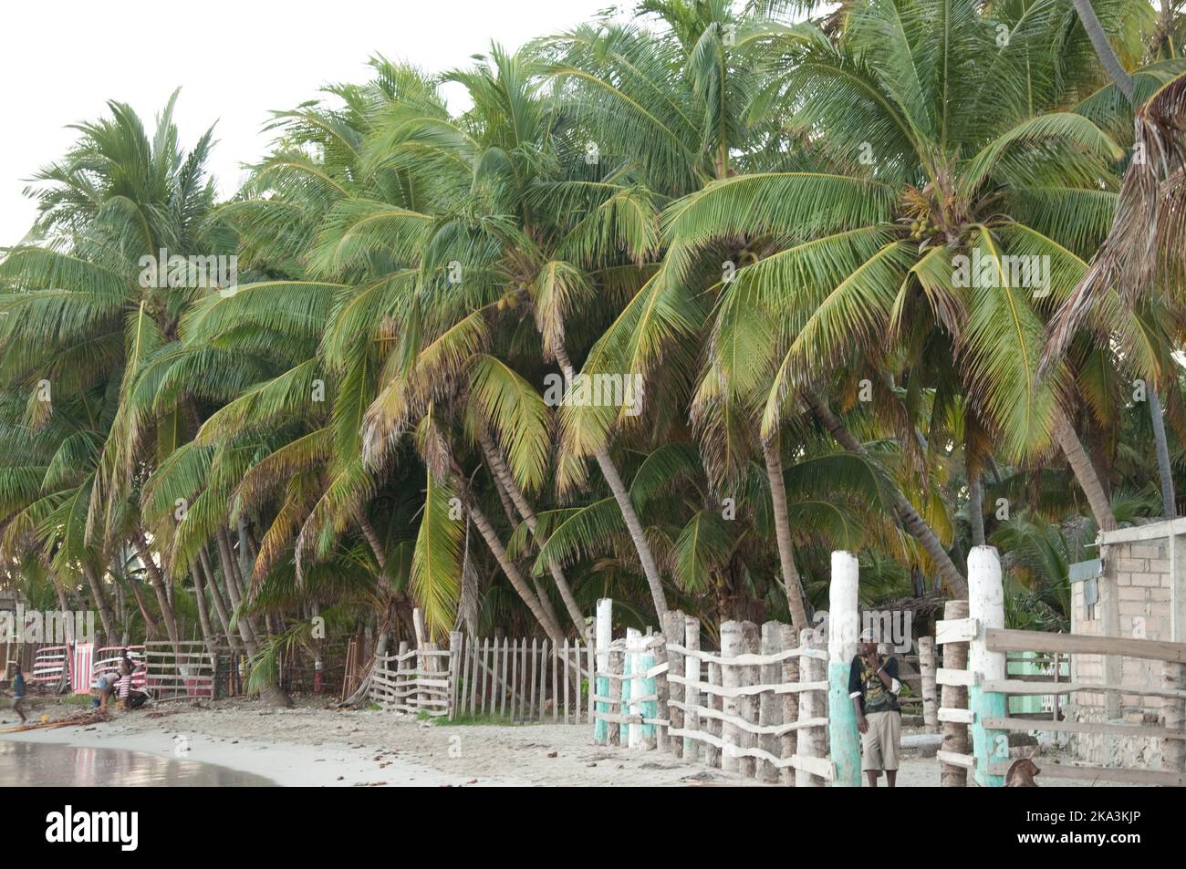 Scena della spiaggia al crepuscolo, Jacmel, Haiti Foto Stock