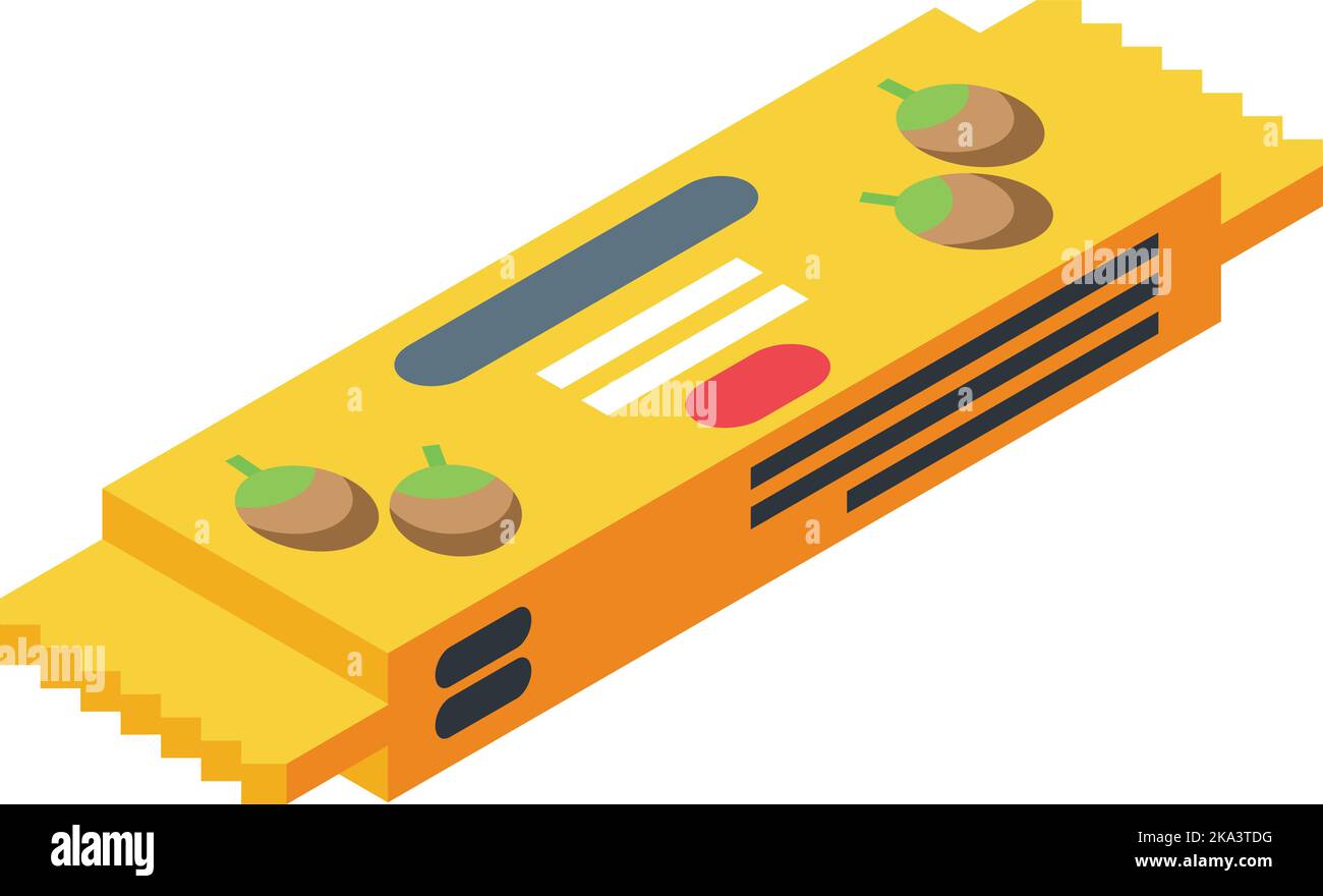 Icona della barra di doping vettore isometrico. Sport steroidi. Farmaco Illustrazione Vettoriale