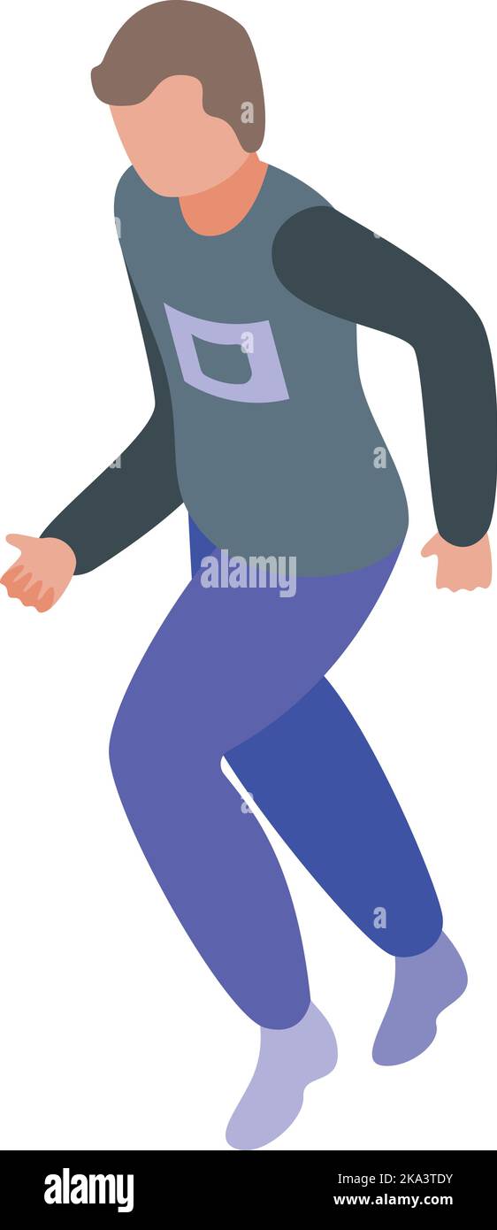 Vettore isometrico icona atleta dopante. Sport Steroide. Iniezione di farmaci Illustrazione Vettoriale