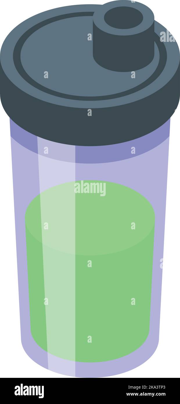 Vettore isometrico icona agitatore doping. Sport steroidi. Farmaco Illustrazione Vettoriale