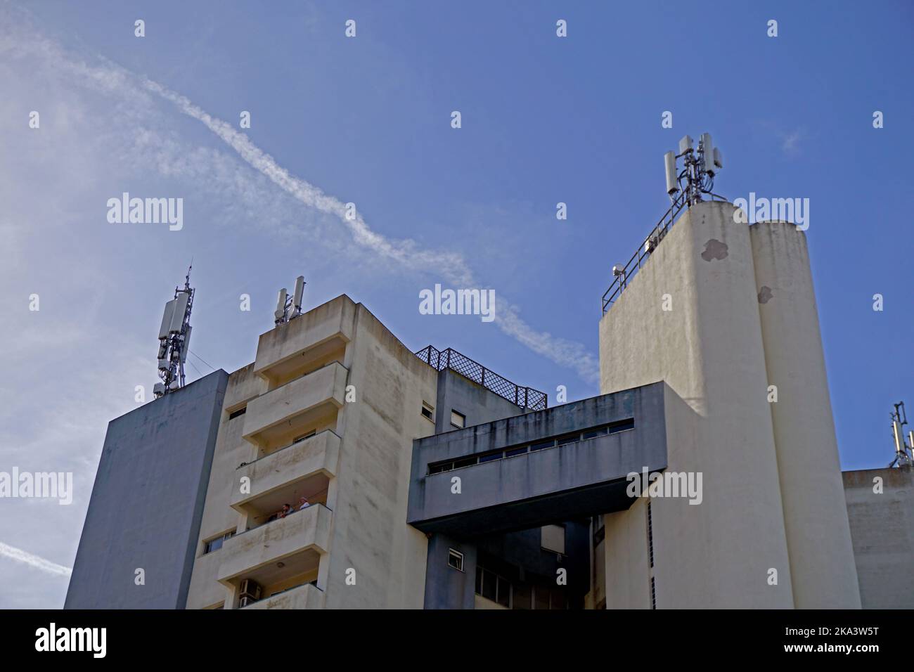 Sassari, Sardegna, Italia. Antenna di telecomunicazione per telefono cellulare Foto Stock