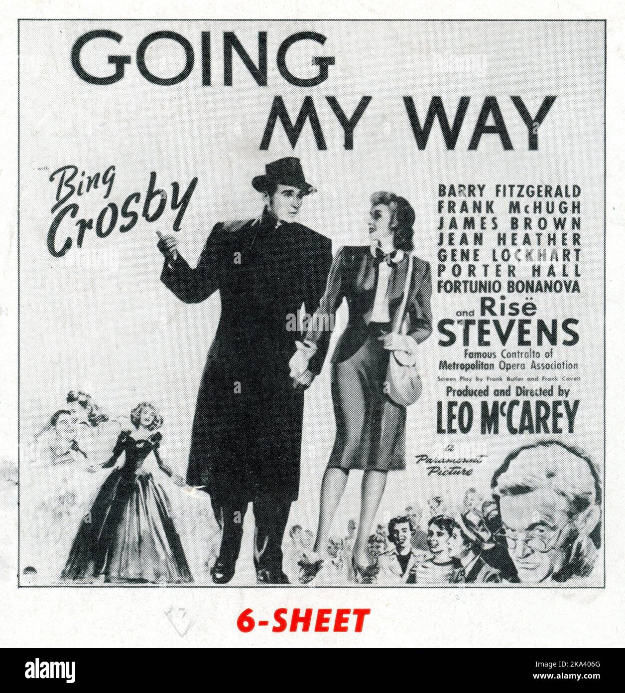 BING CROSBY BARRY FITZGERALD e RISE STEVENS nel MIO MODO 1944 regista / produttore / storia LEO McCAREY Paramount Pictures Foto Stock