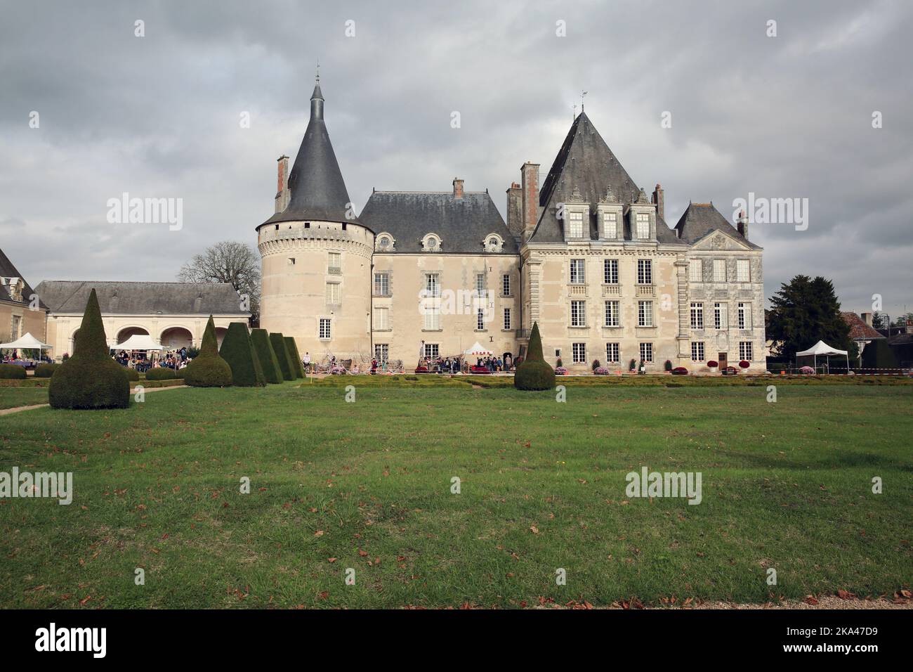 Chateau Azay le Ferron, Centro, Francia. Foto Stock