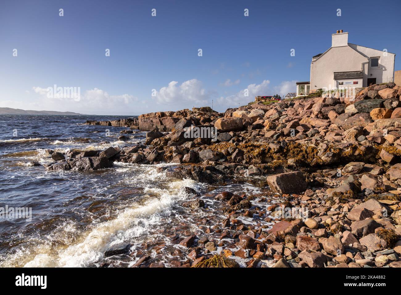 Lungomare di Gairloch, Wester Ross, Scozia Foto Stock