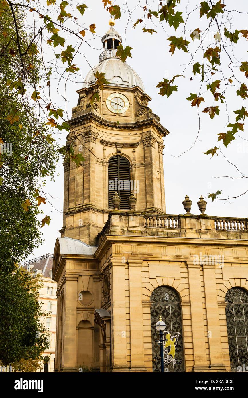 St Philips Cathedral, Birmingham, Warwickshire, West Midlands, Inghilterra. Foto Stock