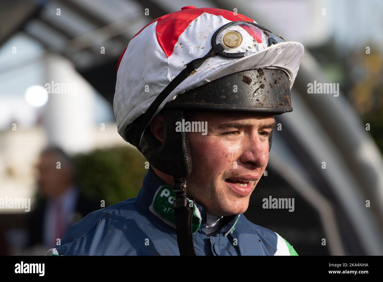 Ascot, Berkshire, Regno Unito. 29th ottobre 2022. Horse Our Power guidato dal jockey Charlie Deutsch vince la Bateaux London Gold Cup handicap Steeple Chase all'ippodromo Ascot. Proprietario Walters Plant Hire e Potter Group. Allenatore Sam Thomas, Cardiff. Allevatore John Hennessy. Credito: Maureen McLean/Alamy Foto Stock